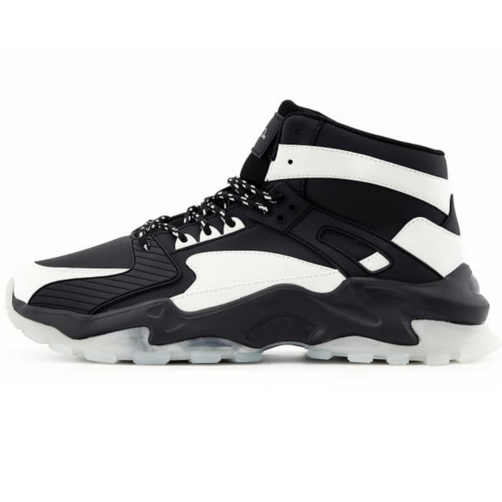 Mazino High Fashion Sneakers Black/White Men's Size 15
